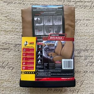 Dickies 2 Piece Prestige Front Car Seat Covers Vegan Leather